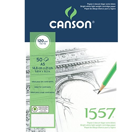 Блок-склейка для начерків та графіки 1557 (50 арк.), 120 g, A3, Canson 