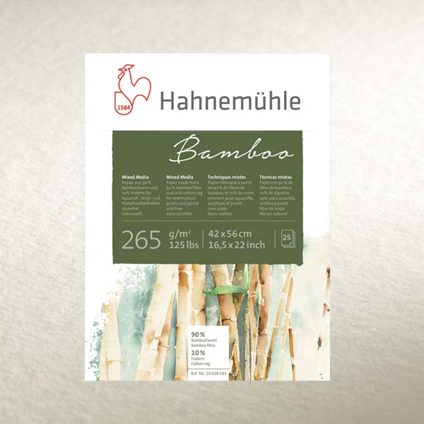 Альбом бумаги для акварели MIX Bamboo, 90% бамбук, 24х32см, 25л, 265г/м2. Hahnemuhle - фото 1