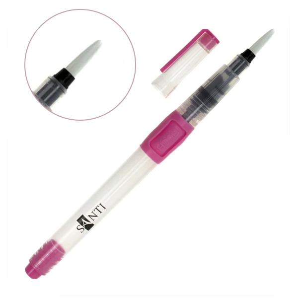 Кисть акварельная круглая №8 Bigl Aqua Brush с резервуаром для воды, Santi Highly Pro