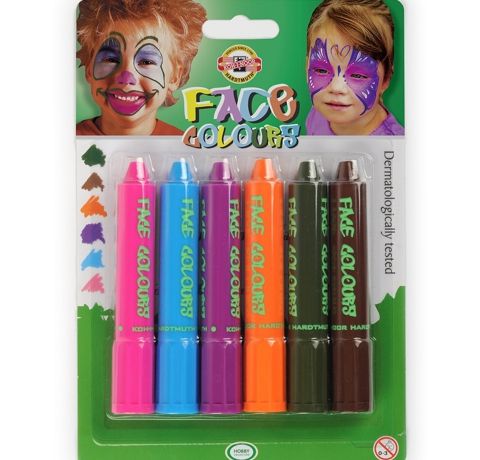 Набор аквагрима для лица «Koh-I-Nor» (6 цветов). Микс