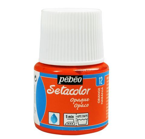 Краска акриловая для ткани Pebeo Setacolor Opaque, 012 ОРАНЖЕВЫЙ, 45 ml