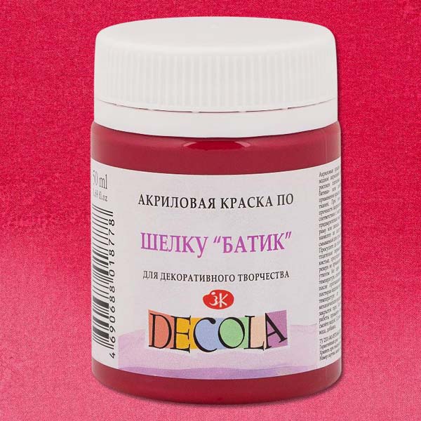 Акрилова фарба для шовку Decola, рожева, 50 ml. 