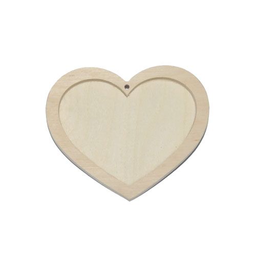 Панно-подвеска для фото «Сердце», фанера (1 см), d-12 см