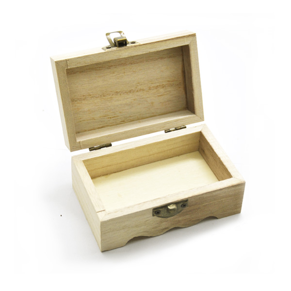 Скринька дерев'яна для декупажу з фурнітурою та ажурним низом, мала, 11х7х5 см  - фото 1