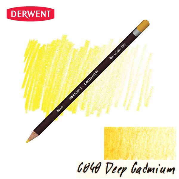 Карандаш цветной Derwent Coloursoft (C040) Темный кадмий.