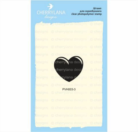 Прозрачный штамп для скрапбукинга  «Сердечко-3» 1.9х2.05 см.
