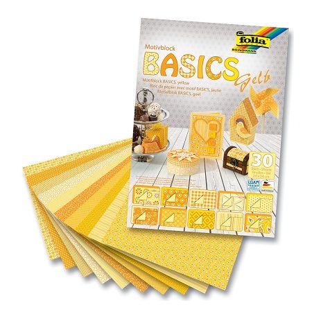 Набор бумаги Basic Yellow (30 листов), Folia