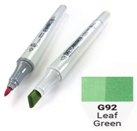 Маркер SKETCHMARKER, цвет ЗЕЛЕНЫЙ ЛИСТ (Leaf Green) 2 пера: тонкое и долото, SM-G092