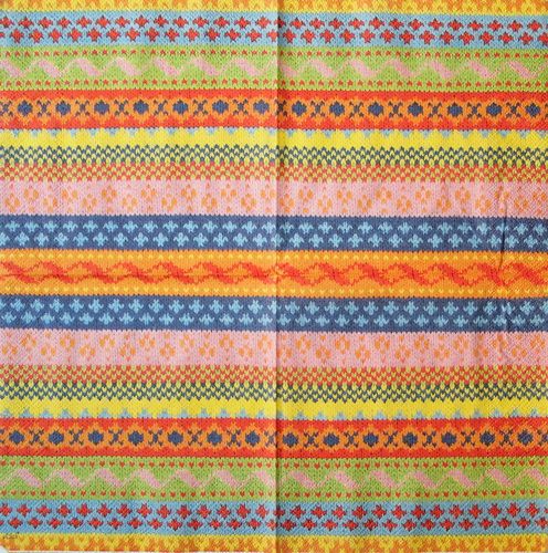 Салфетка Вязаные полосы