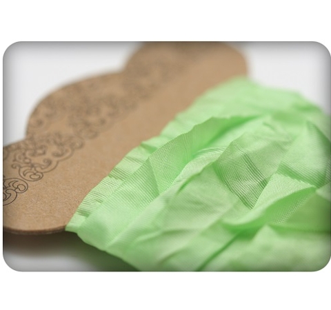 Лента Shabby ribbon «Майская зелень» ScrapBerry's, 10 мм, 1 метр