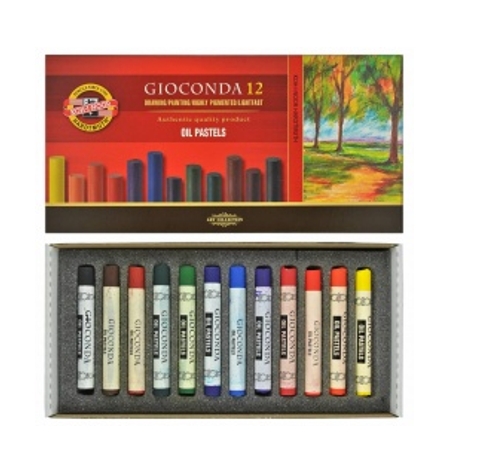 Художня масляна пастель GIOCONDA, 12 кольорів 