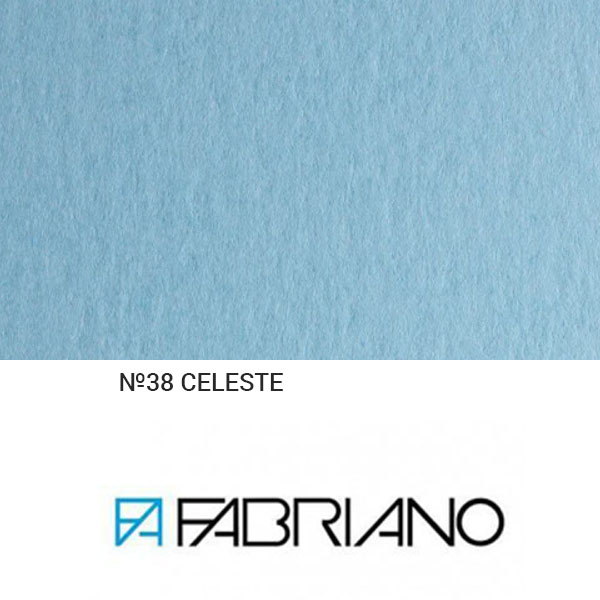 Папір для дизайну Fabriano Colore B2 (50*70 см) 200г/м2, дрібне зерно, №38 CELESTE (Блакитна) 
