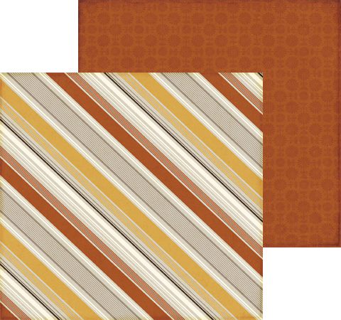 Бумага для скрапбукинга Autumn Stripes, 30х30 см