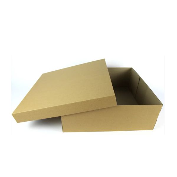 Подарункова картонна коробка, КРАФТ, 420х420х150 мм - фото 2