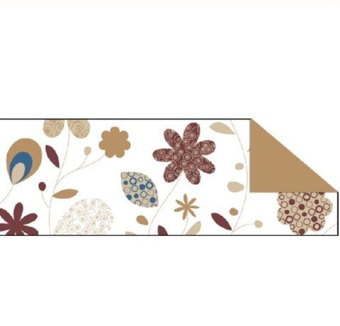 Картон дизайнерський Ursus «Квітковий орнамент. Кантрі» 300 г, 20х30см КОРИЧНЕВИЙ 
