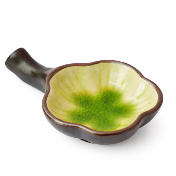 Чернильница из керамики для каллиграфии, зеленая, 7,5х11,5 см