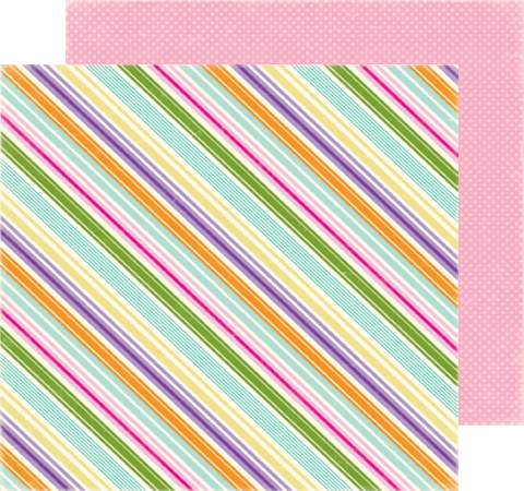 Папір для скрапбукінгу Hippity Stripe, 30х30 см 