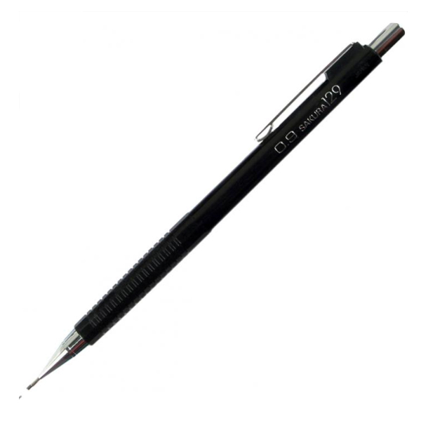 Механический карандаш для черчения и рисунка Sakura XS12, 0,9 мм, Черный