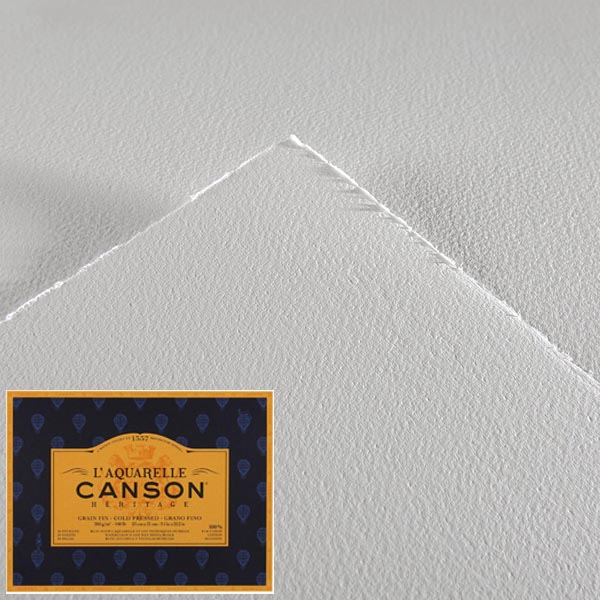 Акварельний папір Canson L'Aquarelle Heritage, хол. пресування, 300 гр, 56х76 см 