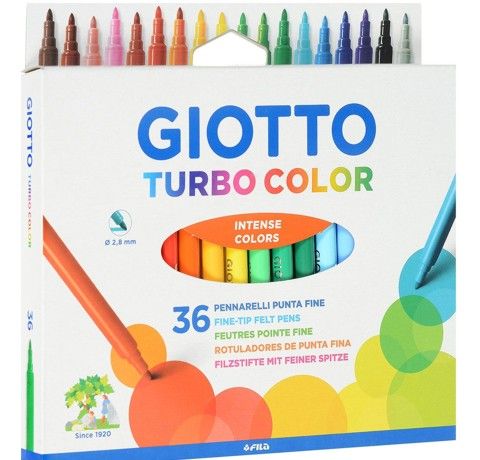 Giotto набор фломастеров Turbo Color, 2.8 мм, 36 цвета