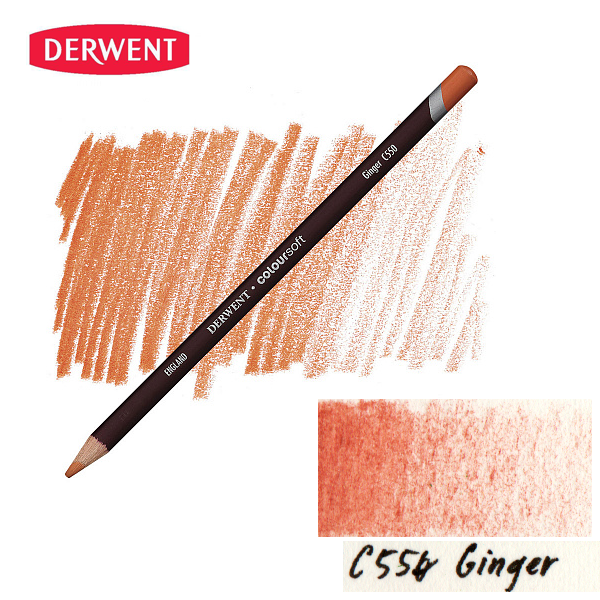Олівець кольоровий Derwent Coloursoft (C550) Оранжевий коричневий. 