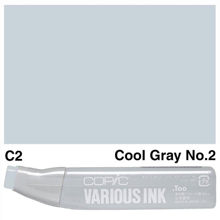 Чернила для маркеров Copic Various Ink, #C-2 Cool gray (Холодный серый)