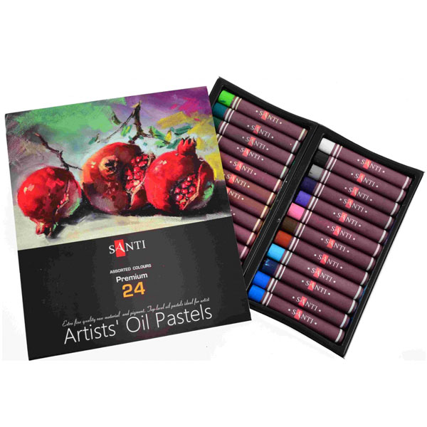 Набір олійної пастелі SANTI «Artists` Oil Pastels», 24 кольори 