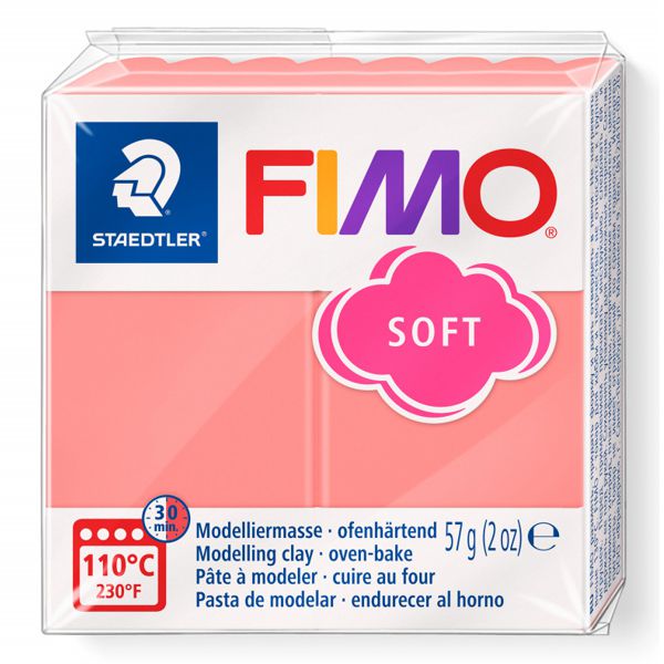 Пластика «FIMO Soft», 57 г. Колір: Рожевий грейпфрут - фото 1