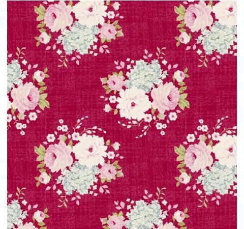 Ткань в рулоне 1м*110см ЭММА КРАСНЫЙ