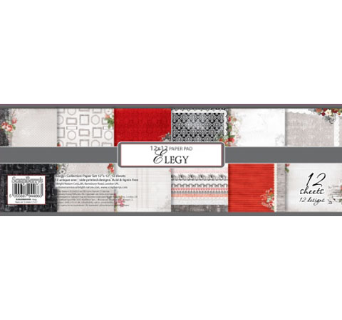 Набор бумаги для скрапбукинга Элегия, 30,5*30,5 см, 12л.
