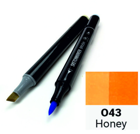 Маркер SKETCHMARKER BRUSH, цвет МЁД (Honey) 2 пера: долото и мягкое, SMB-O043