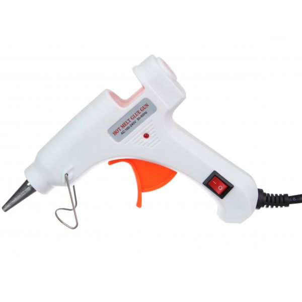 Клеевой пистолет Hot Melt Glue Gun 20W для клея D-7-8 мм, с кнопкой - фото 1