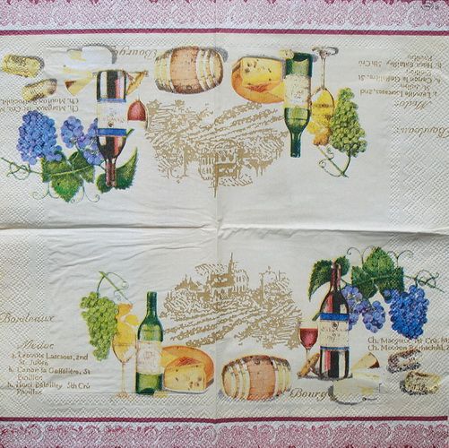 Салфетка Вино и сыр