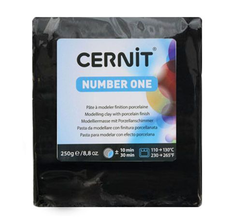 Полімерна глина Cernit Number One ЧОРНА 250 гр. 