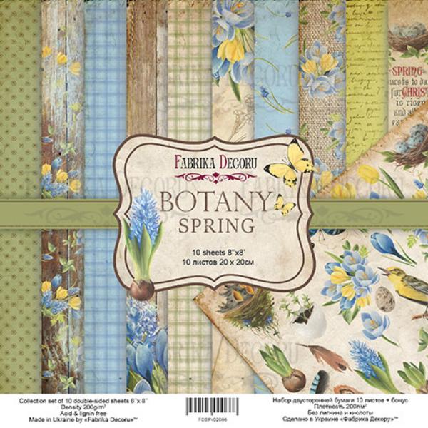 Набір скраппаперу Botany Spring (10), 20x20см, Фабрика Декору - фото 1