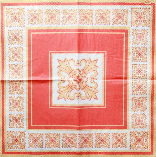 Салфетка Оранжевый бордюр