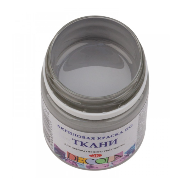 Фарба для малювання тканини Decola, 50 ml. Сірий колір  - фото 1