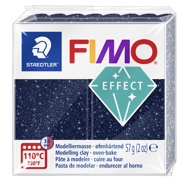 Пластика «FIMO Effect Glitter», 57 г. Цвет: Синяя галактика - фото 1