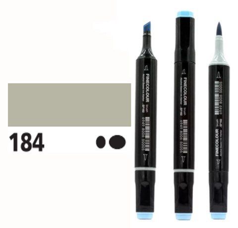 Маркер спиртовой Finecolour Brush 184 BCDS серый №5 BSDSG184