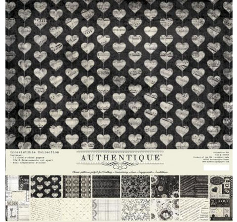 Набор бумаги Authentique «Joyous», 15х15см,12л.+2стикера