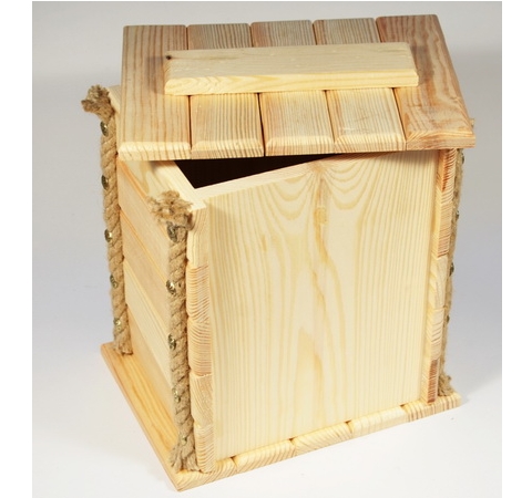 Деревянный короб из ольхи №5, 20*15 см, h-23 см