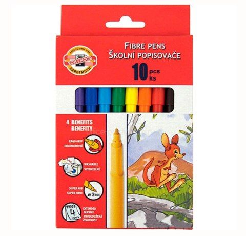 Koh-i-noor набор фломастеров, 2 мм, 10 цветов