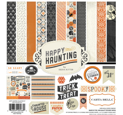 Набор бумаги Echo Park «Happy Haunting», 30х30см, 12л.+2л.стикер