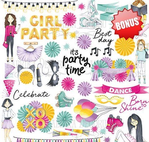 Набір паперу для скрапбукінгу "Party girl" 30,5*30,5 см, 12л. Фабрика Декору  - фото 2
