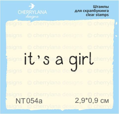 Прозрачный штамп для скрапбукинга «It`s a girl» 