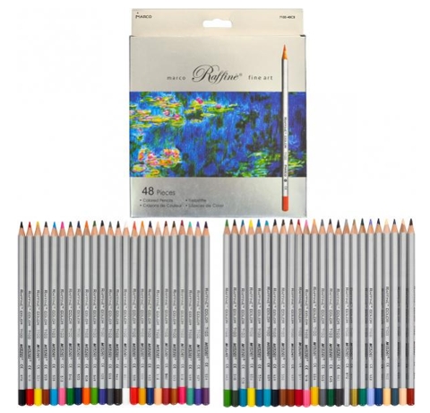 Набір м'яких кольорових олівців Marco, Raffine, 48 кольорів. 