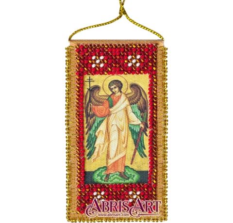 Набор-оберег для вышивки бисером на натуральном художественном холсте «Молитва Ангелу-хранителю» (5х