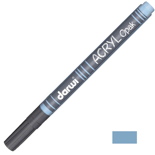 Акриловий маркер Darwi "Opak Feutre" 0.8 мм. сіро-блакитний 
