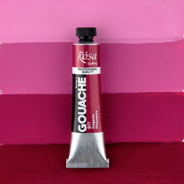 Гуашевая художественная краска, ROSA Gallery, туба, 20мл, Маджента (817)