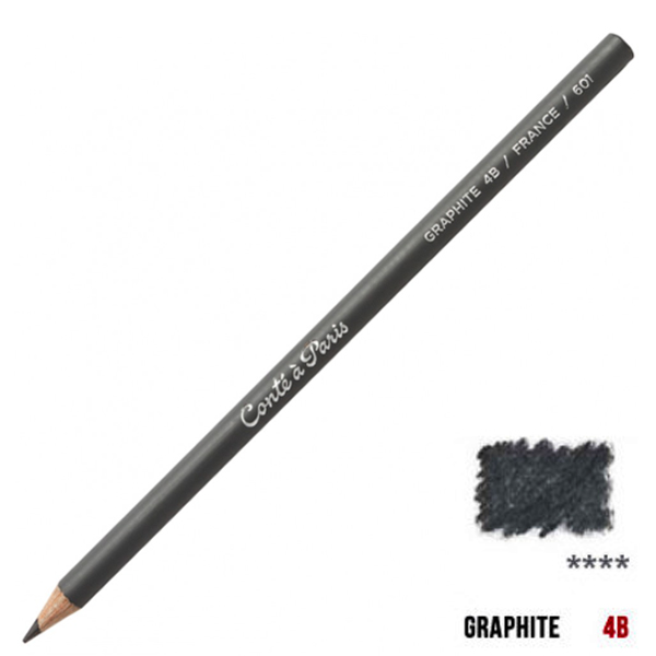 Олівець для екскізів Black lead pencil, Graphite Conte, 4B 